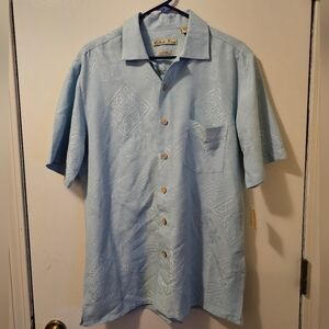 Batck Bay Men's Green Tropical Button Up Hawaiian Casual Shirt Size Medium NWT